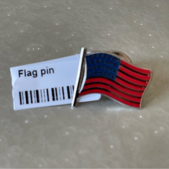 Sterling Silver 925 rhodiumed enameled Flag pin - Picture 7 of 12